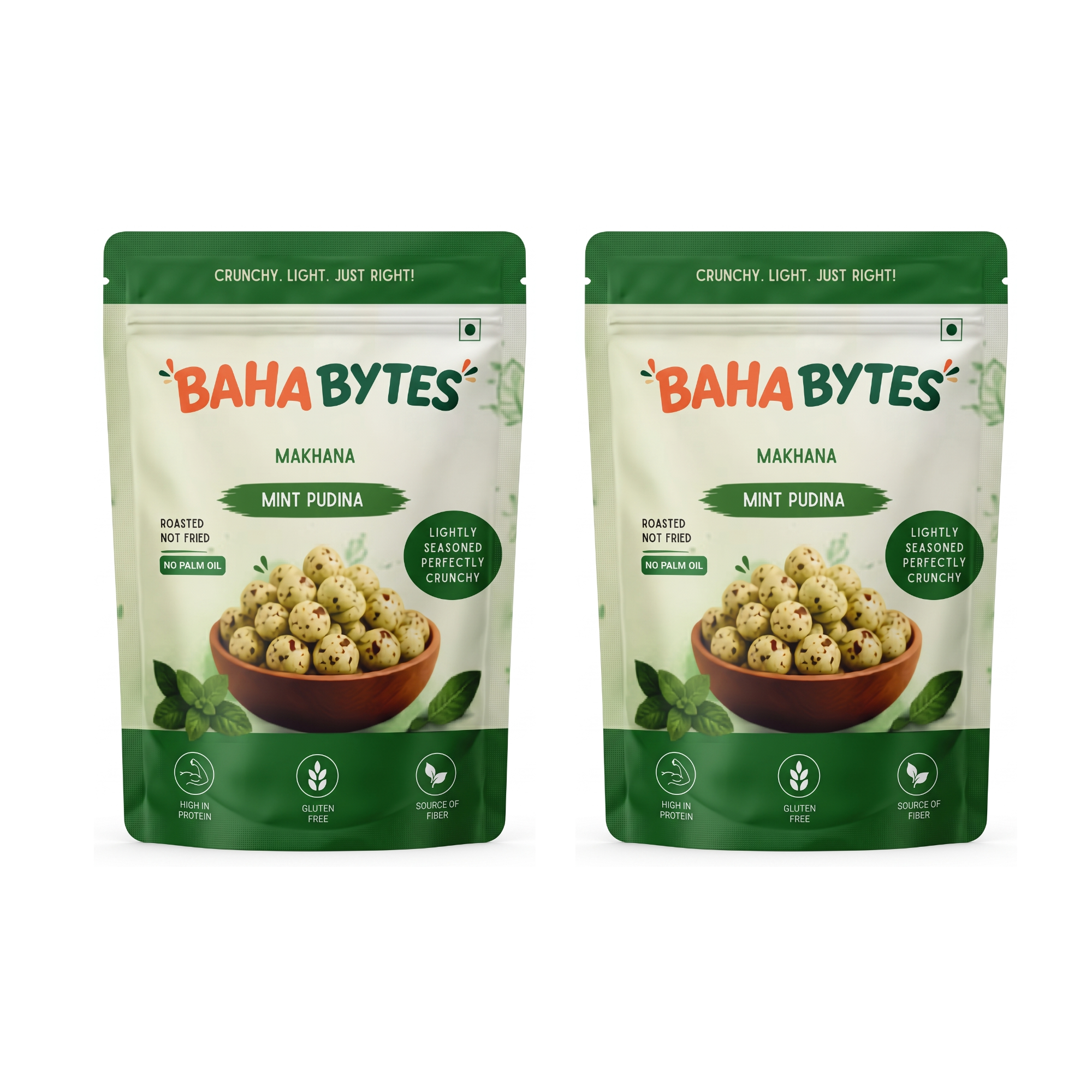Bahabytes Mint Pudina Roasted Makhana 21 gm (pack of 2)